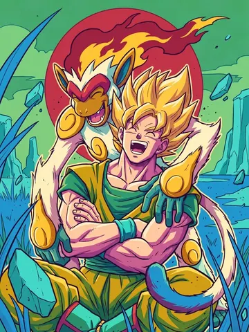 Goku × Infernape — custom laser-engraved binder idea | CaliffoCustomTCG