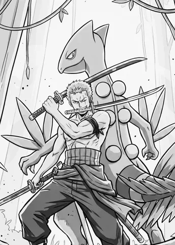 Zoro's Sceptile — custom laser-engraved binder idea | CaliffoCustomTCG