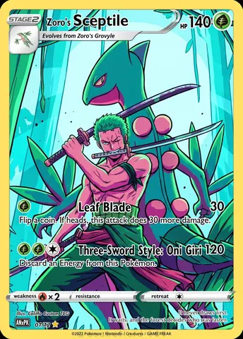 Zoroark × Sceptile — custom anime crossover card | CaliffoCustomTCG