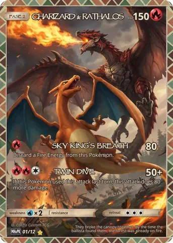 Charizard × Rathalos — custom Monster Hunter crossover card | CaliffoCustomTCG
