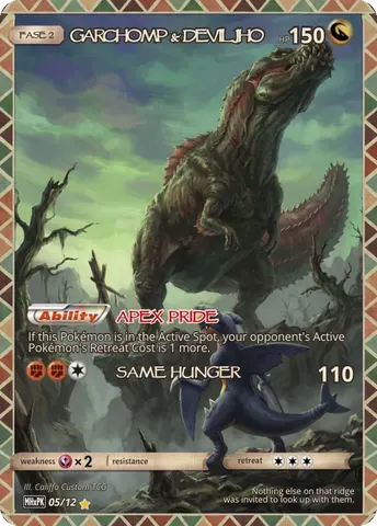 Garchomp × Deviljho — custom Monster Hunter crossover card | CaliffoCustomTCG