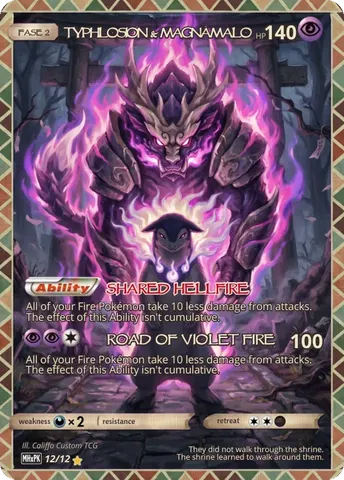 Typhlosion × Magnamalo — custom Monster Hunter crossover card | CaliffoCustomTCG