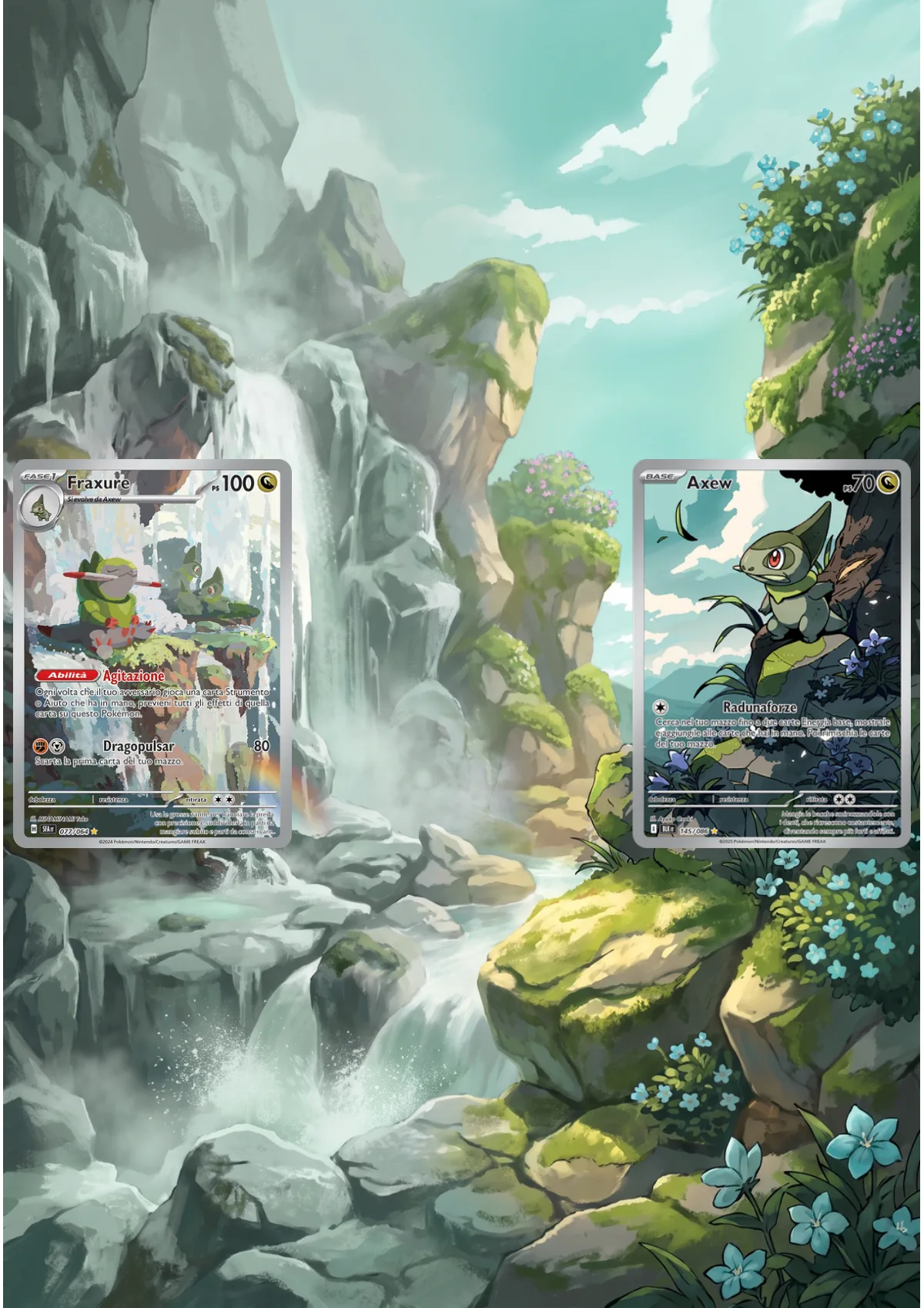 Extended art Axew & Fraxure — Black Bolt · Frame | CaliffoCustomTCG