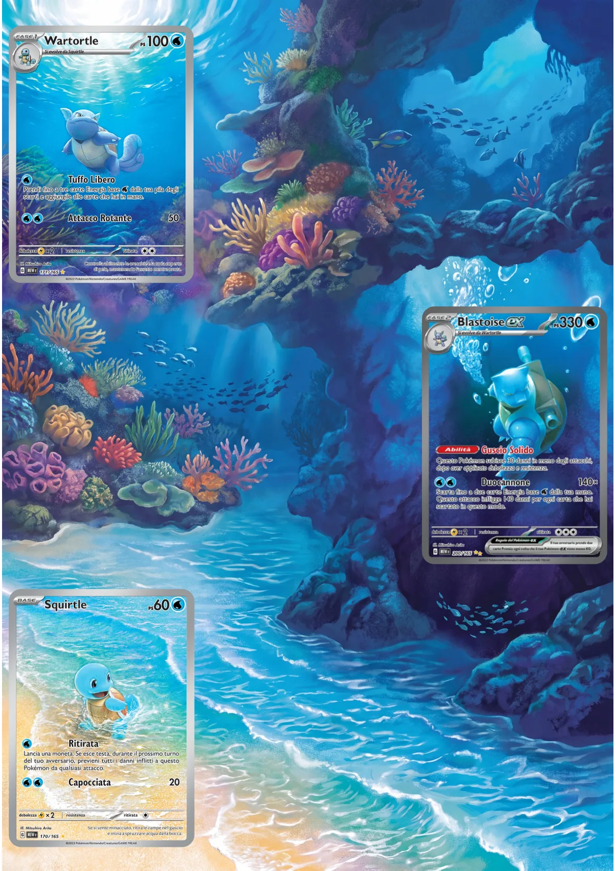 Blastoise Line — Pokemon 151 framed extended art | CaliffoCustomTCG