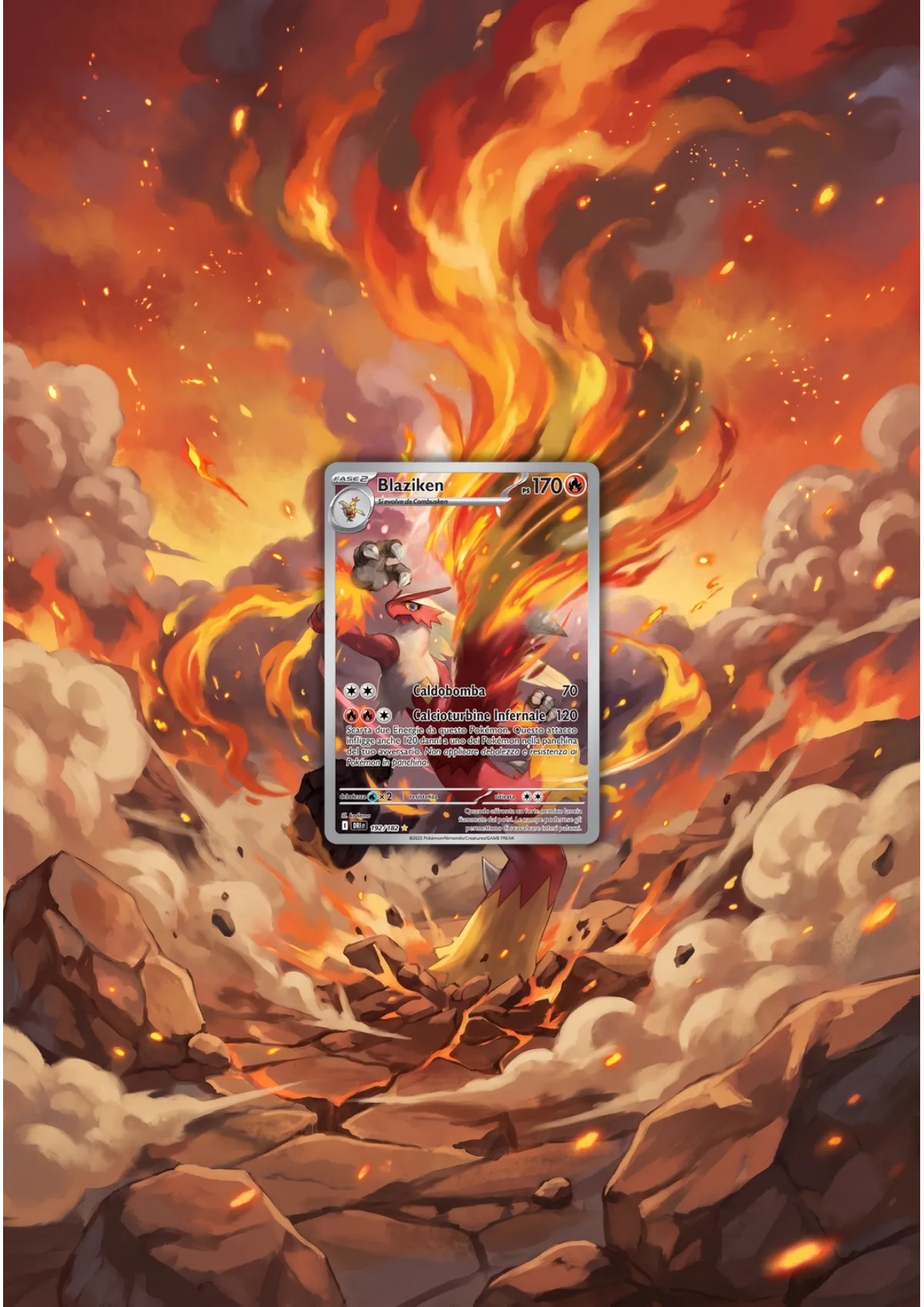 Extended art Blaziken — Destined Rivals · Frame | CaliffoCustomTCG
