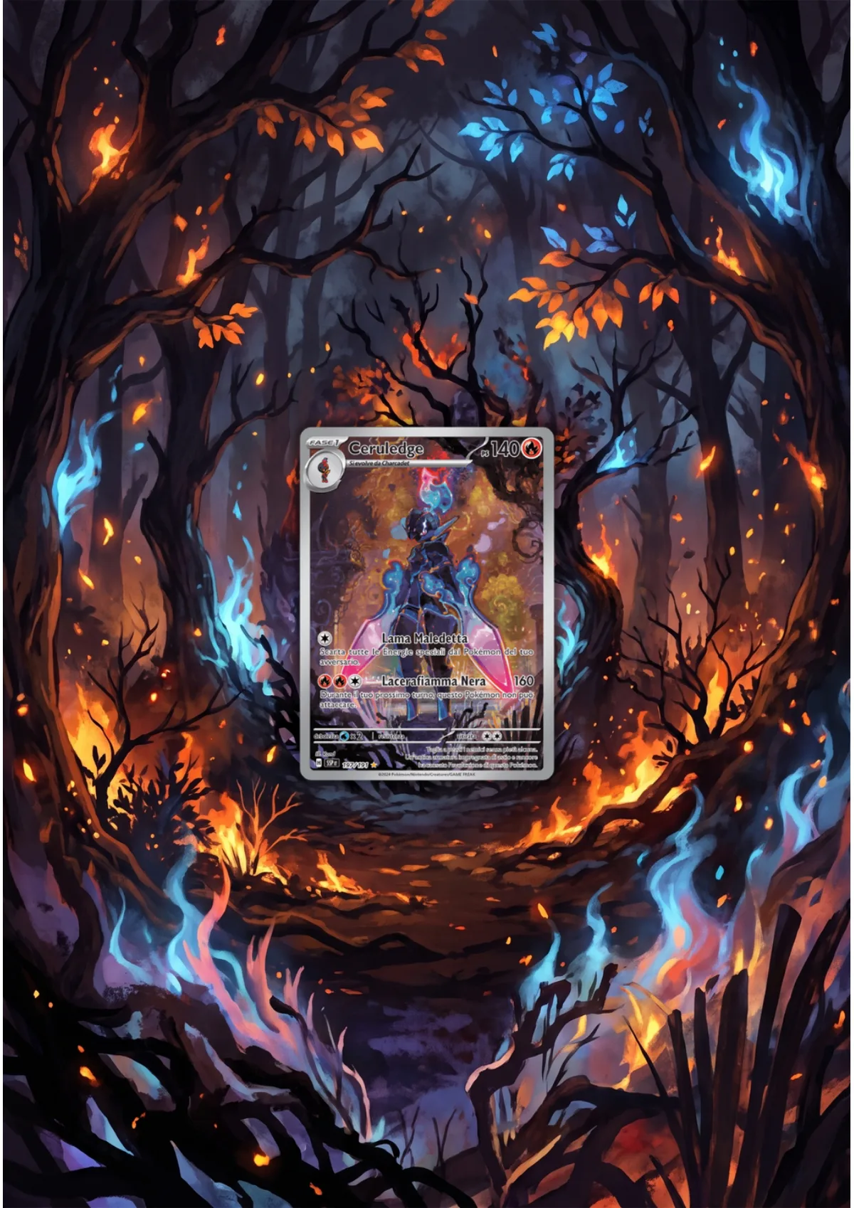 Extended art Ceruledge — Surging Sparks · Frame | CaliffoCustomTCG