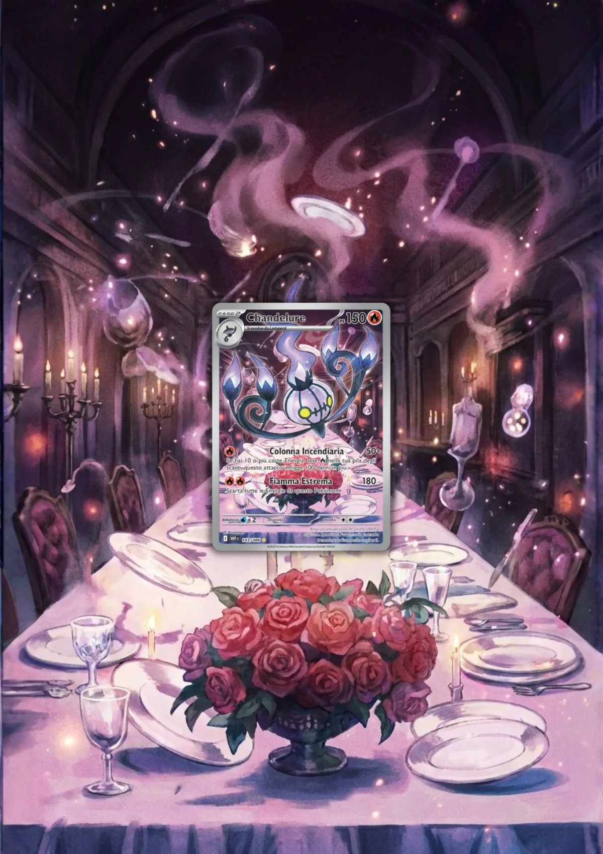 Extended art Chandelure — White Flare · Frame | CaliffoCustomTCG