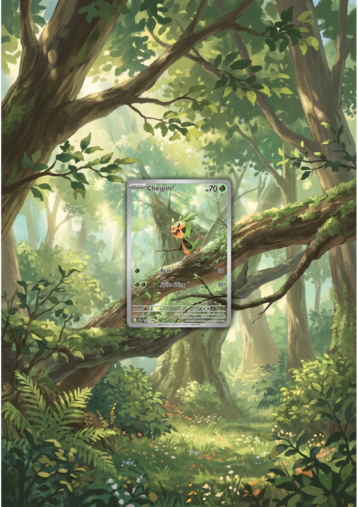 Extended art Chespin — Chaos Rising · Frame | CaliffoCustomTCG