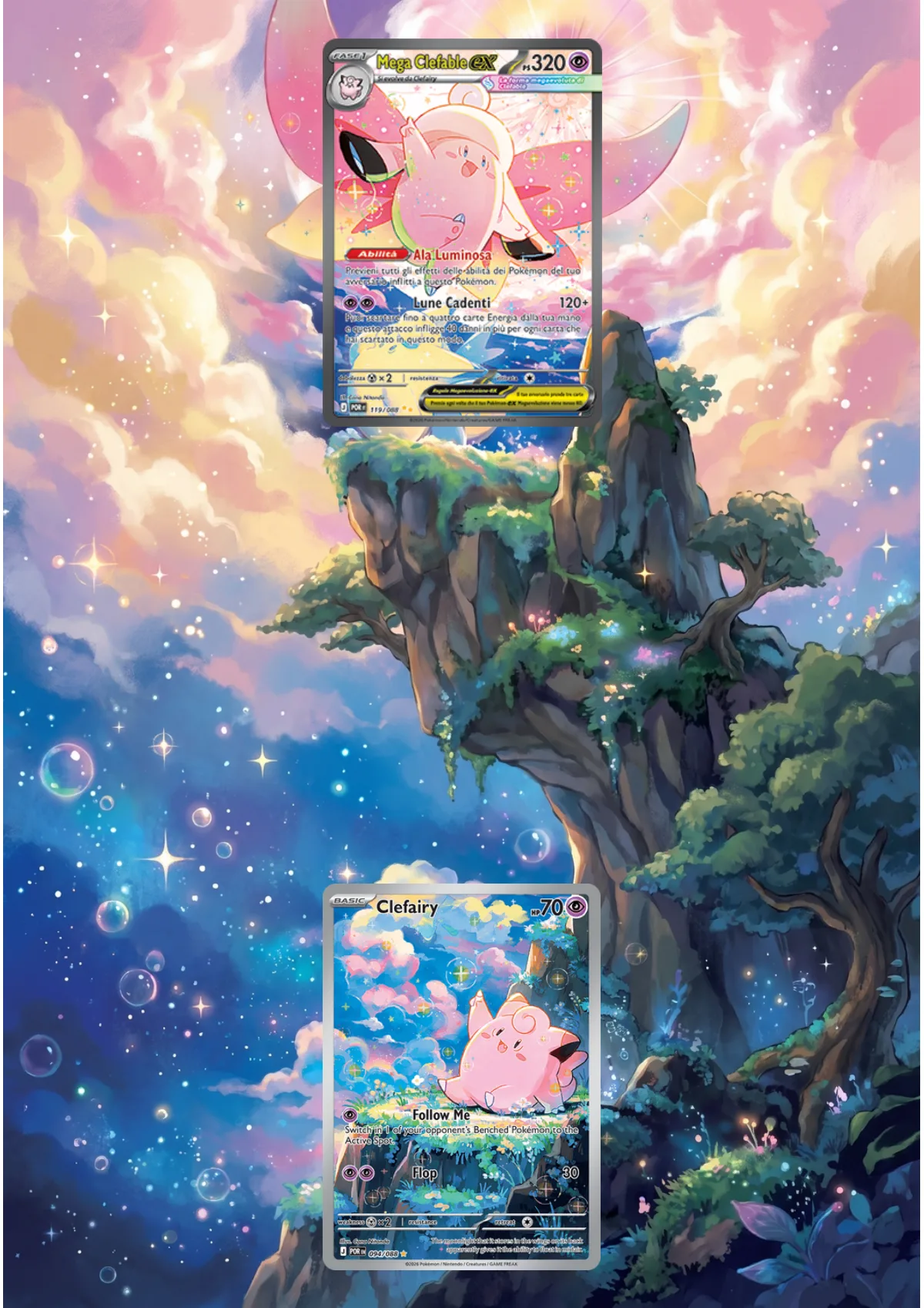 Extended art Clefairy & Clefable — Perfect Order · Frame | CaliffoCustomTCG