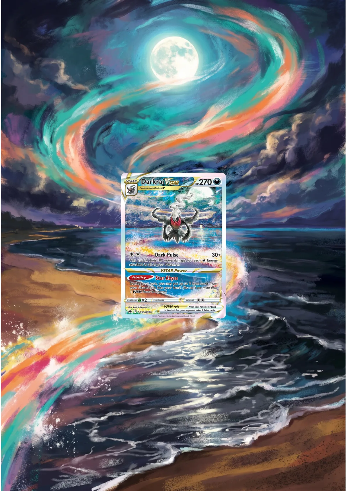Extended art Darkrai — Crown Zenith · Frame | CaliffoCustomTCG