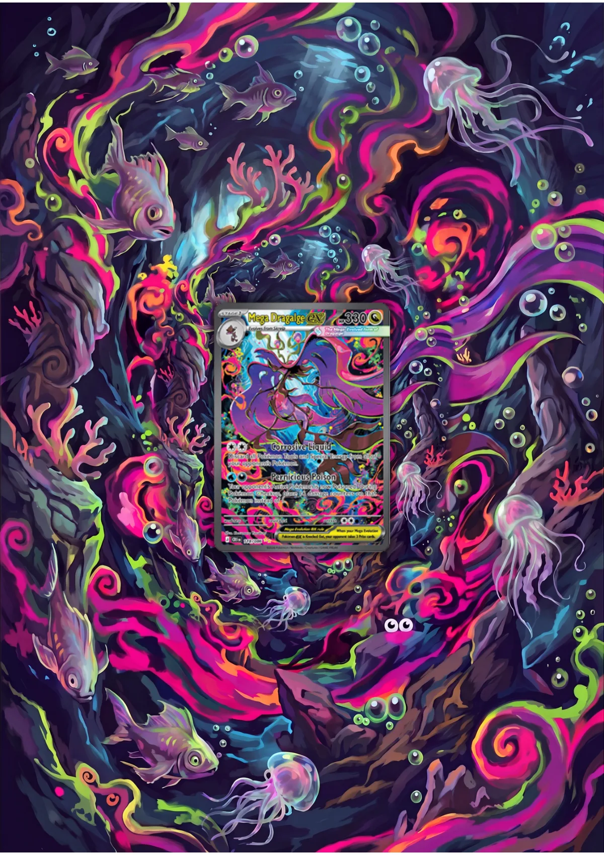 Extended art Dragalge — Chaos Rising · Frame | CaliffoCustomTCG
