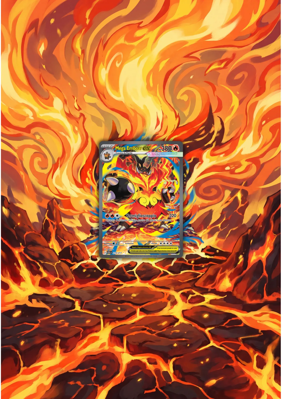 Extended art Emboar — Ascended Heroes · Frame | CaliffoCustomTCG