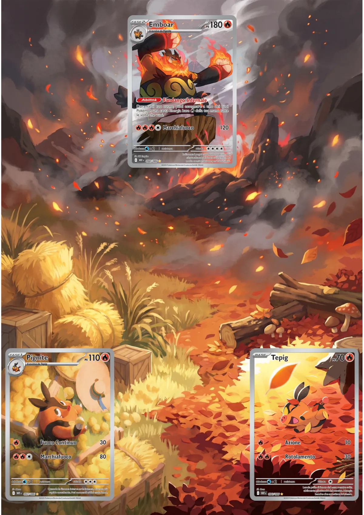 Extended art Emboar Line — White Flare · Frame | CaliffoCustomTCG