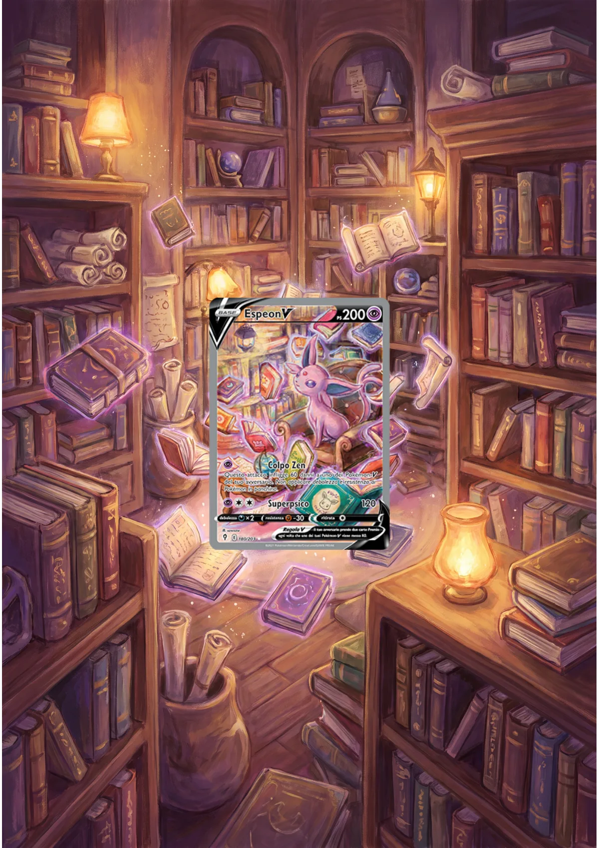 Extended art Espeon — Evolving Skies · Frame | CaliffoCustomTCG