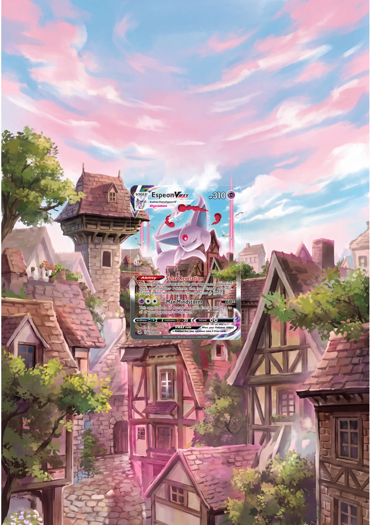 Extended art Espeon — Evolving Skies · Frame | CaliffoCustomTCG