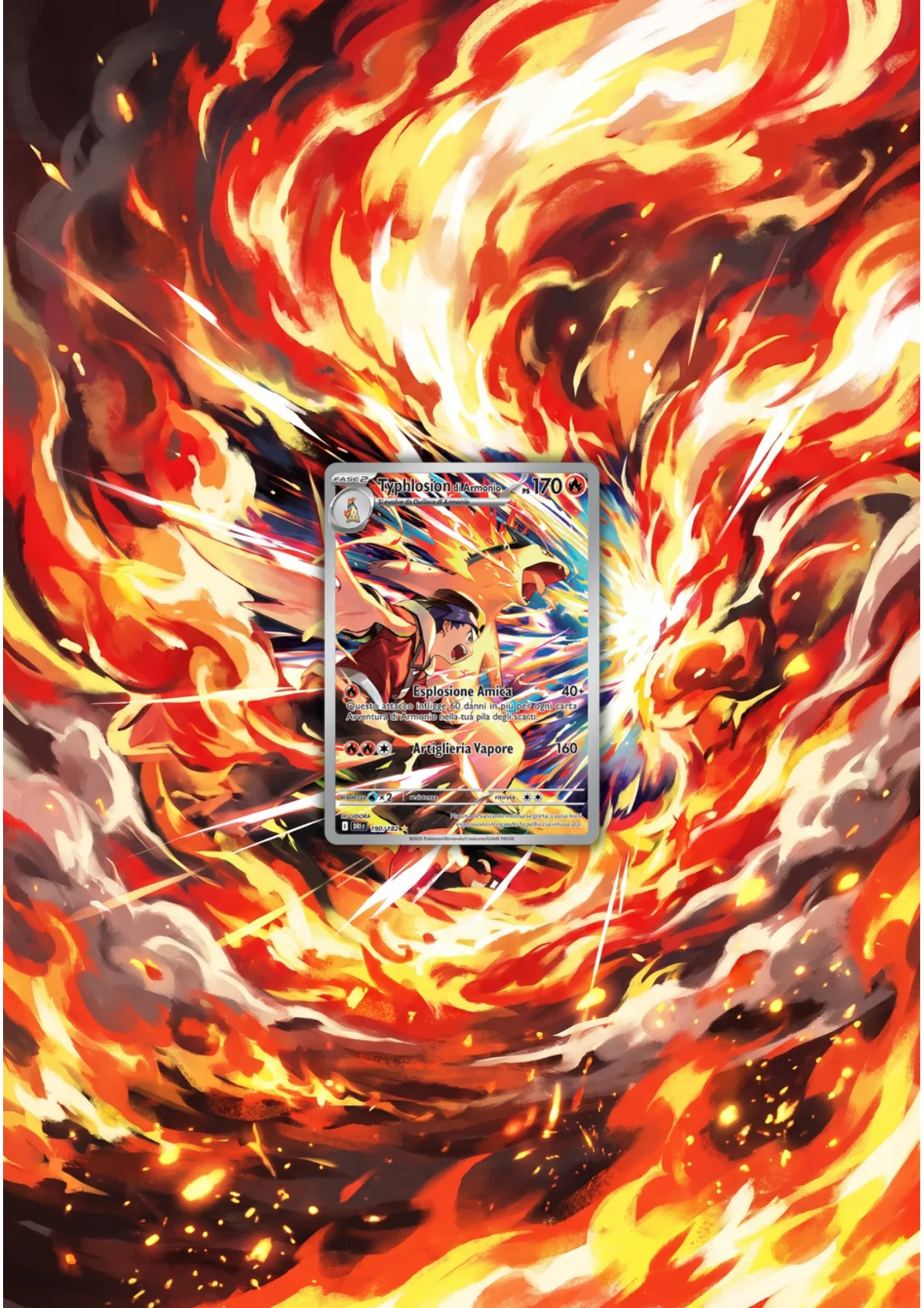 Extended art Ethan's Typlosion — Destined Rivals · Frame | CaliffoCustomTCG