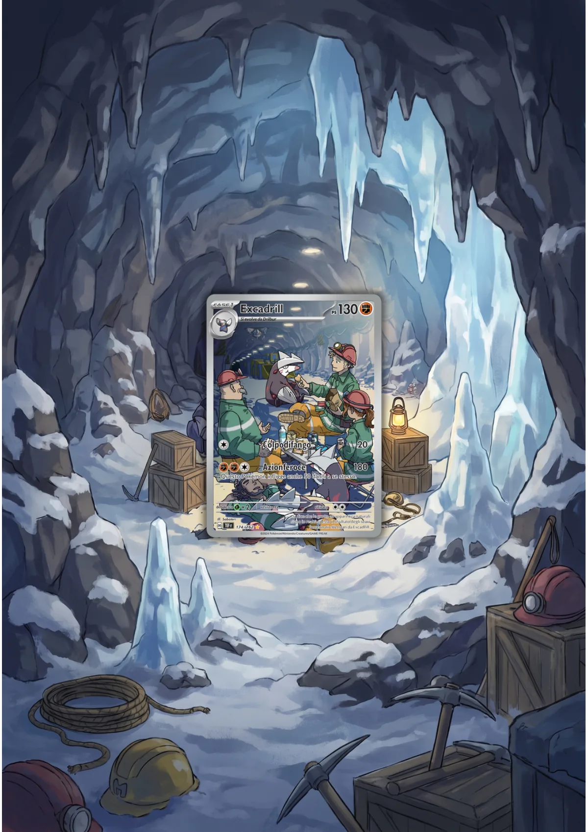 Extended art Excadrill — Temporal Forces · Frame | CaliffoCustomTCG