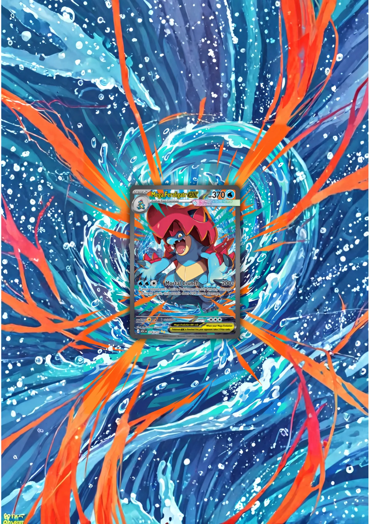 Extended art Feraligatr — Ascended Heroes · Frame | CaliffoCustomTCG