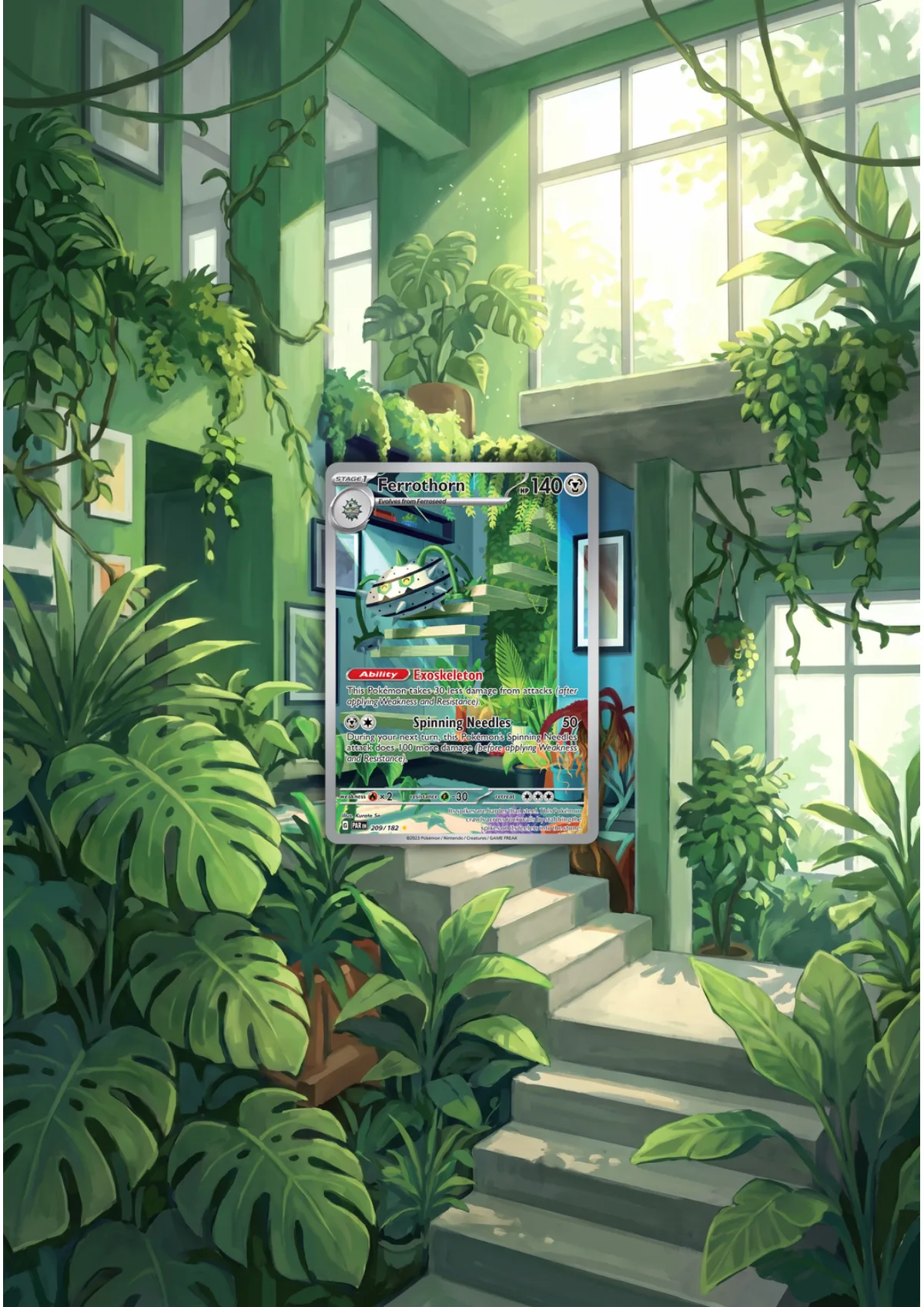 Extended art Ferrothorn — Paradox Rift · Frame | CaliffoCustomTCG