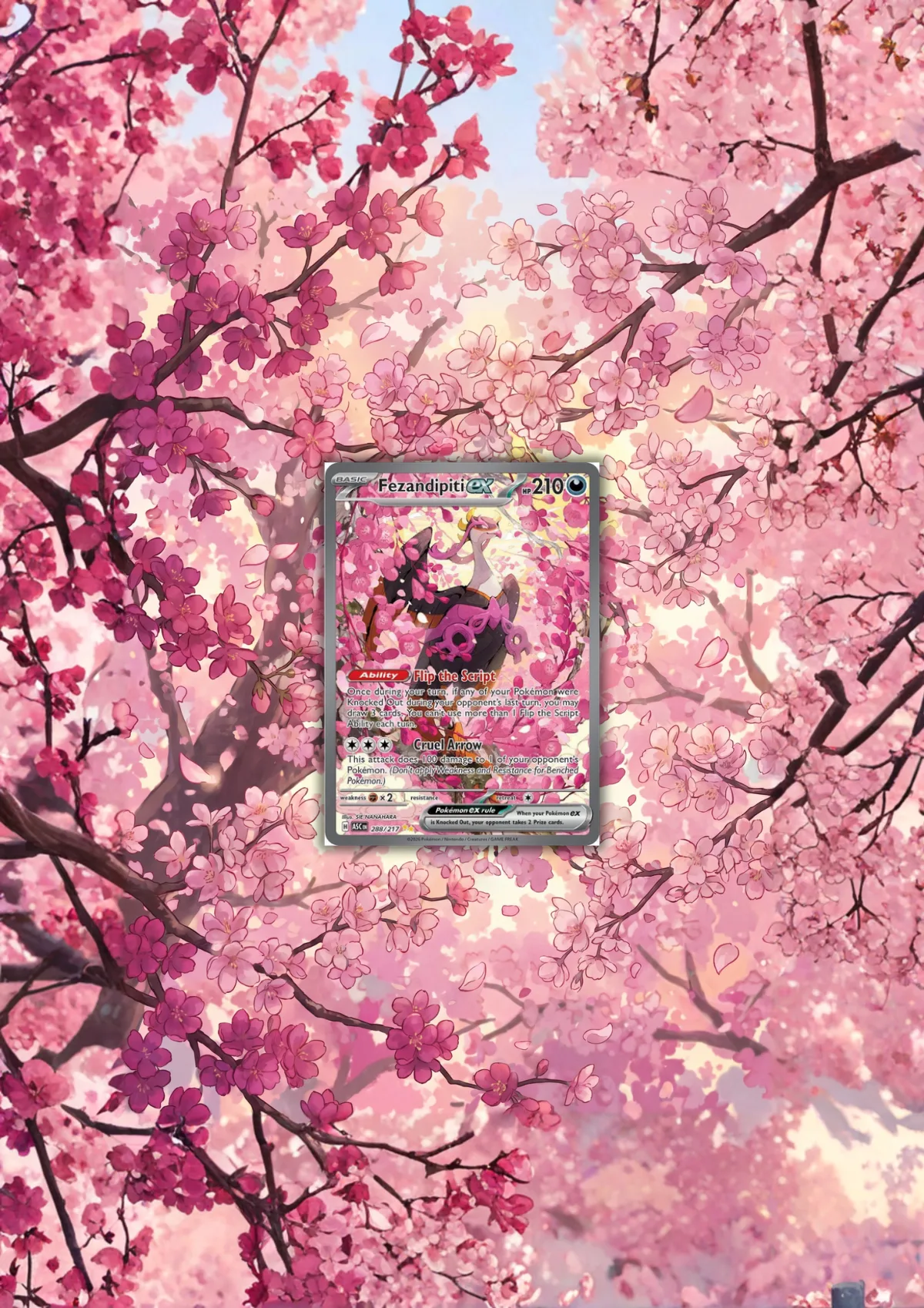 Extended art Fezandipiti — Ascended Heroes · Frame | CaliffoCustomTCG