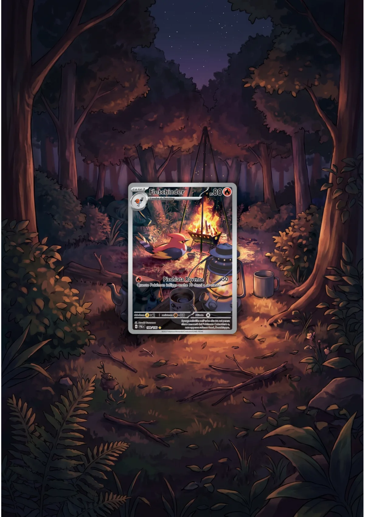 Extended art Fletchinder — Paldea Evolved · Frame | CaliffoCustomTCG