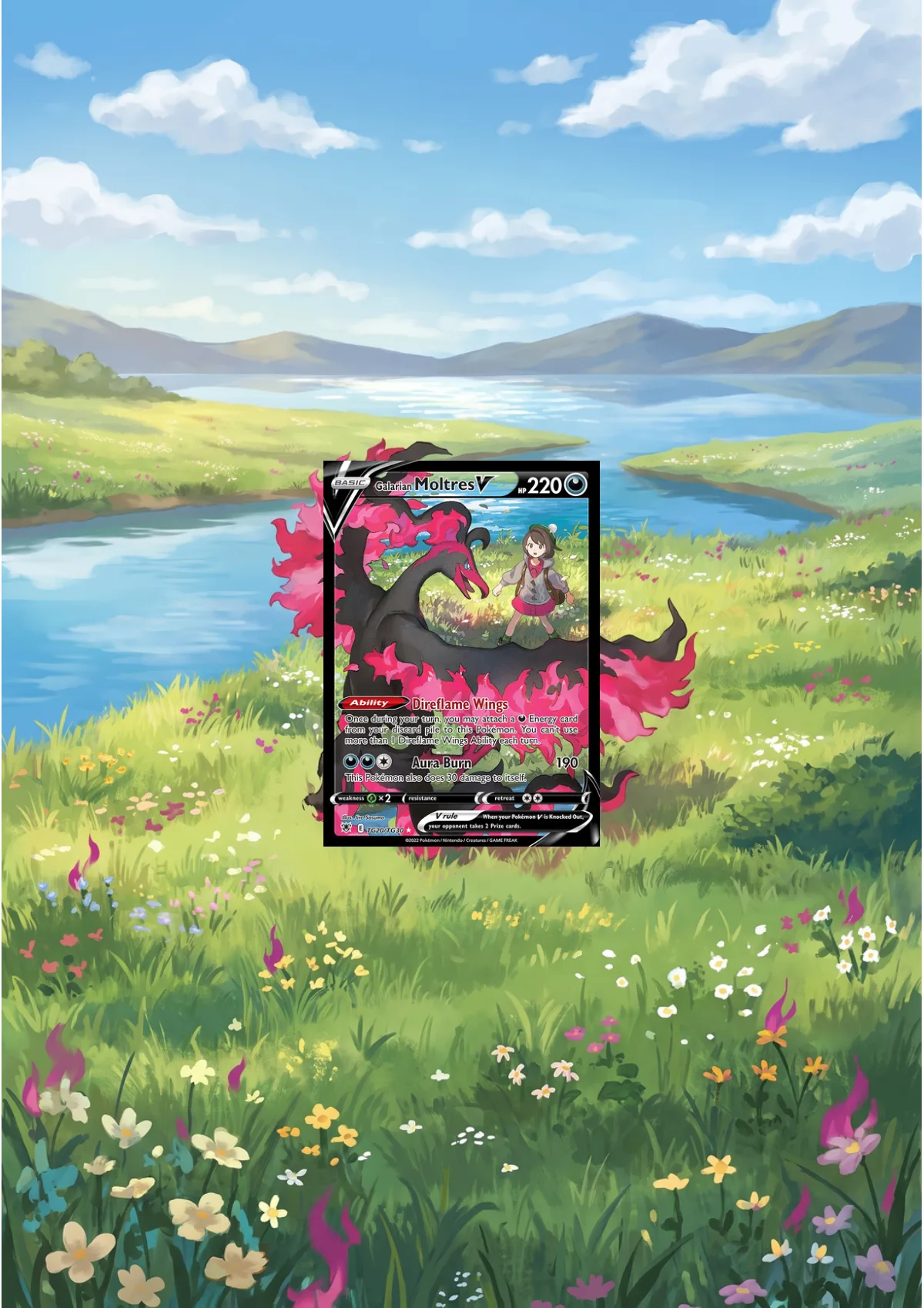 Extended art Galarian Moltres — Astral Radiance · Frame | CaliffoCustomTCG