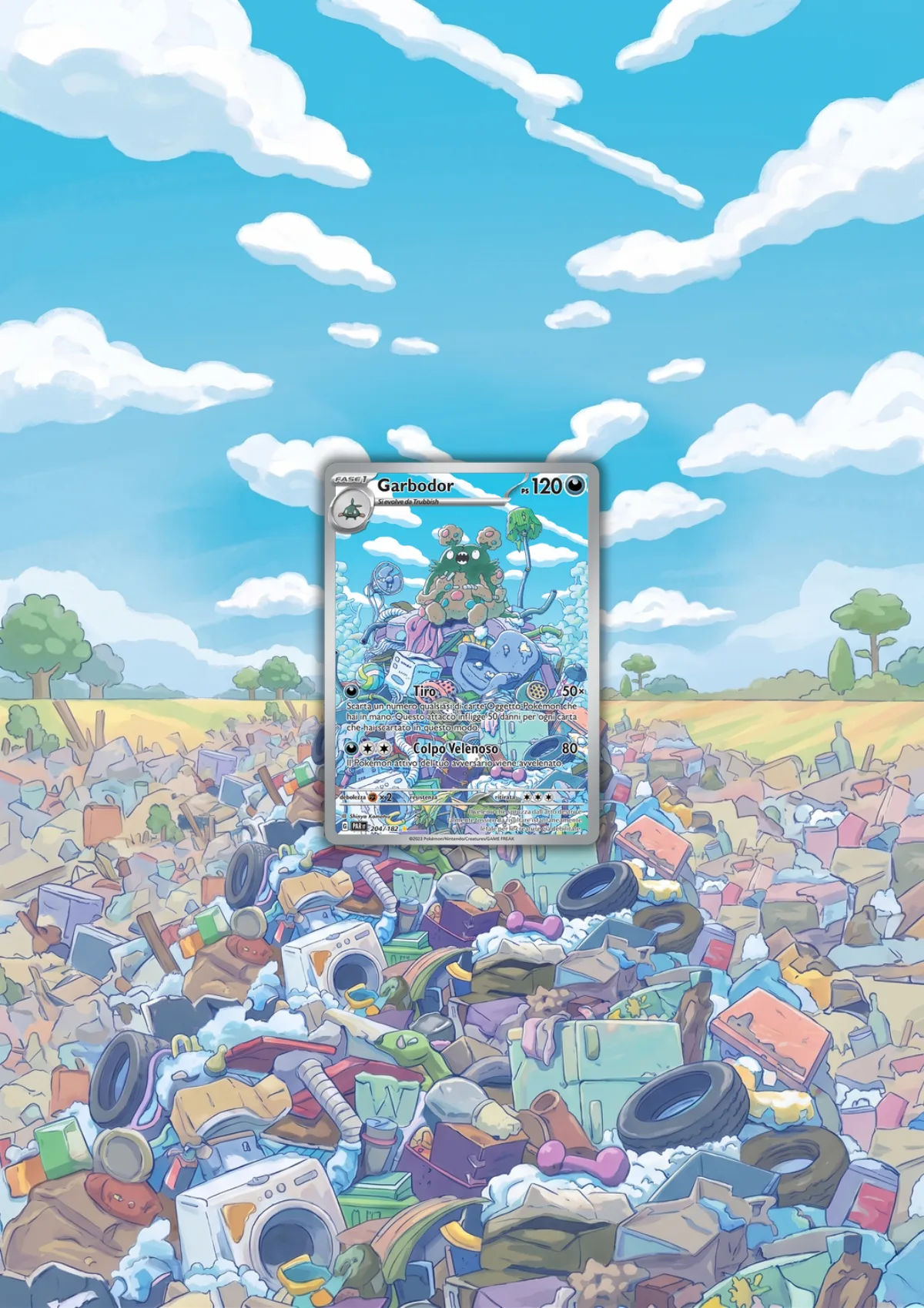 Extended art Garbodor — Paradox Rift · Frame | CaliffoCustomTCG
