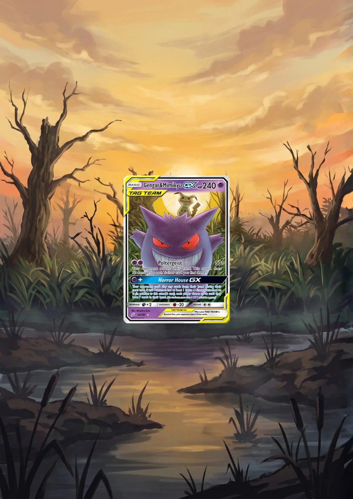 Extended art Gengar & Mimikyu — Team Up · Frame | CaliffoCustomTCG