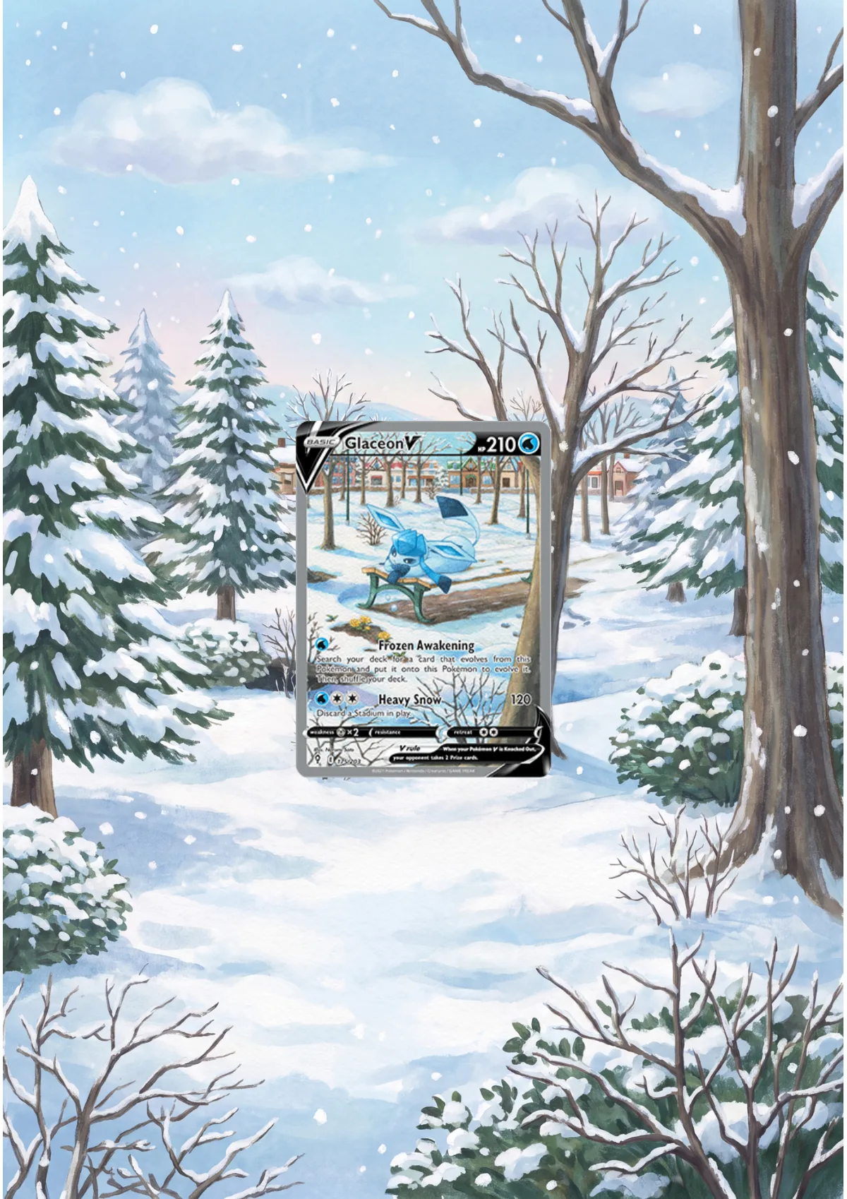 Extended art Glaceon — Evolving Skies · Frame | CaliffoCustomTCG