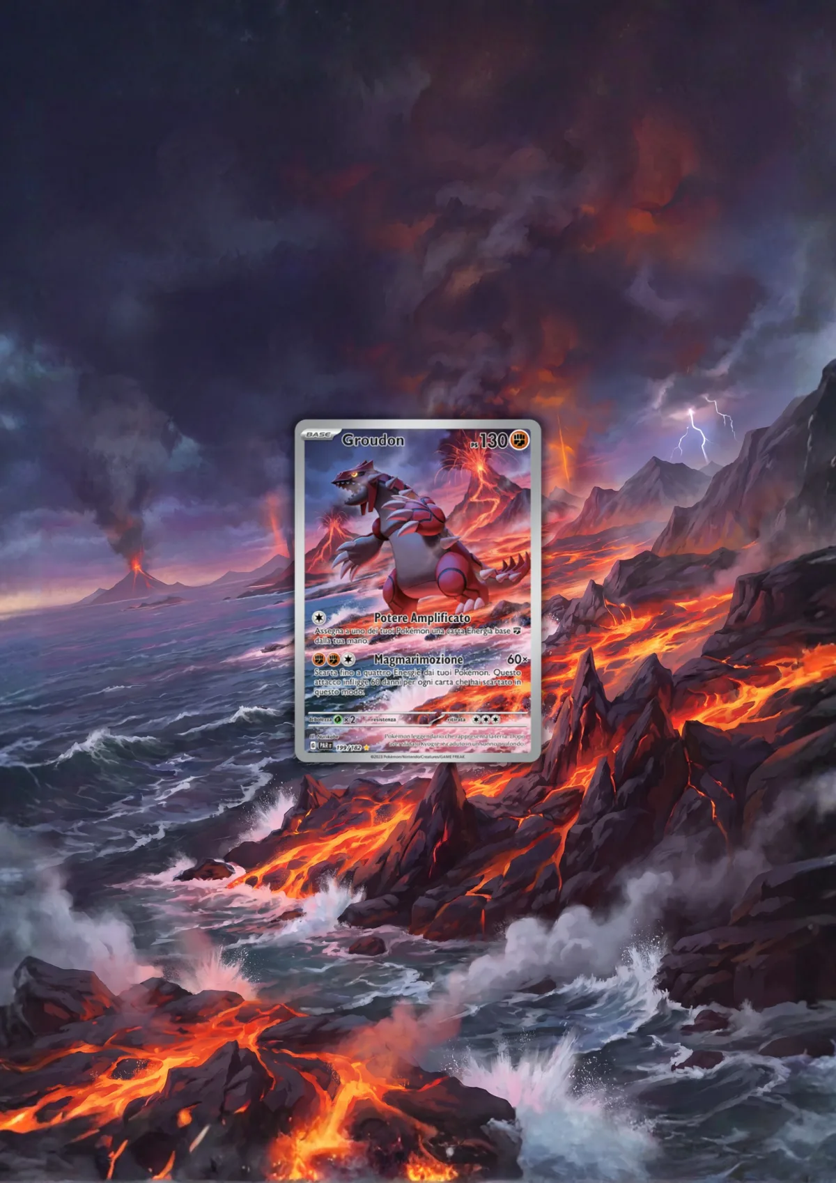 Extended art Groudon — Paradox Rift · Frame | CaliffoCustomTCG