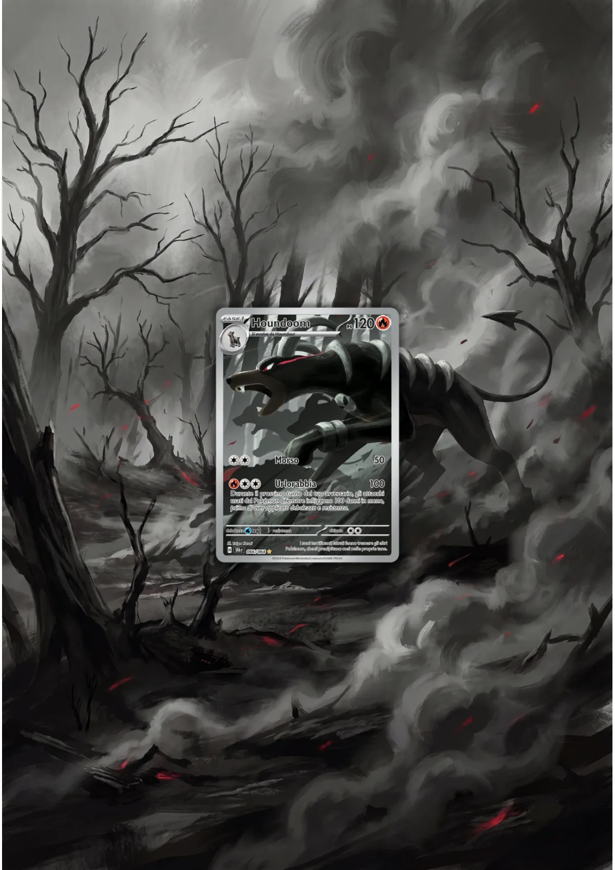 Extended art Houndoom — Shrouded Fable · Frame | CaliffoCustomTCG