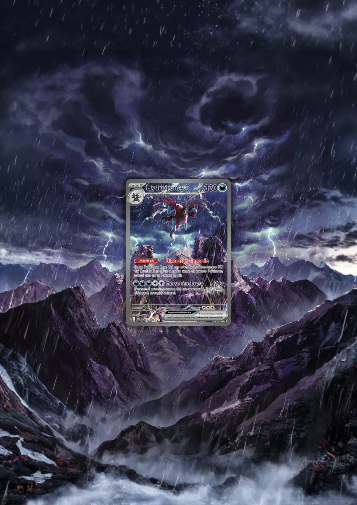 Extended art Hydreigon — White Flare · Frame | CaliffoCustomTCG