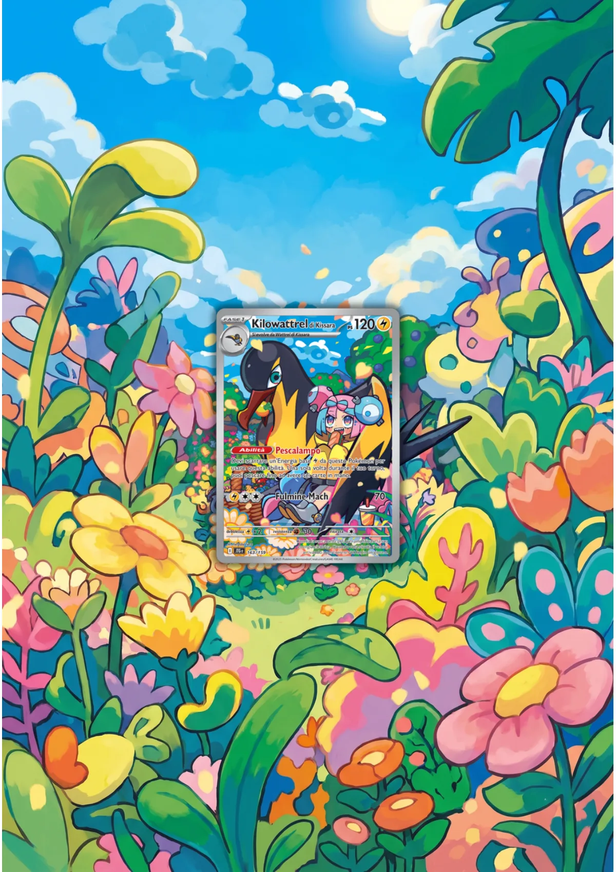 Extended art Iono's Kilowattrel — Journey Together · Frame | CaliffoCustomTCG