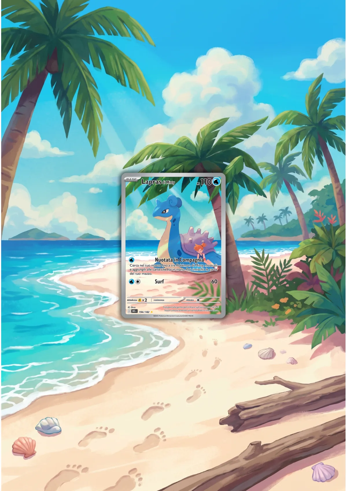 Extended art Misty's Lapras — Destined Rivals · Frame | CaliffoCustomTCG