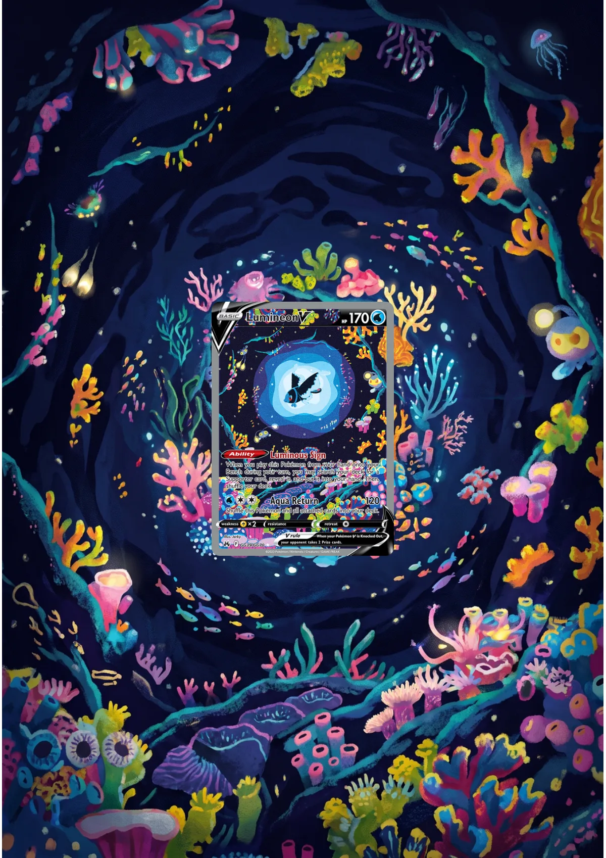 Extended art Lumineon — Crown Zenith · Frame | CaliffoCustomTCG