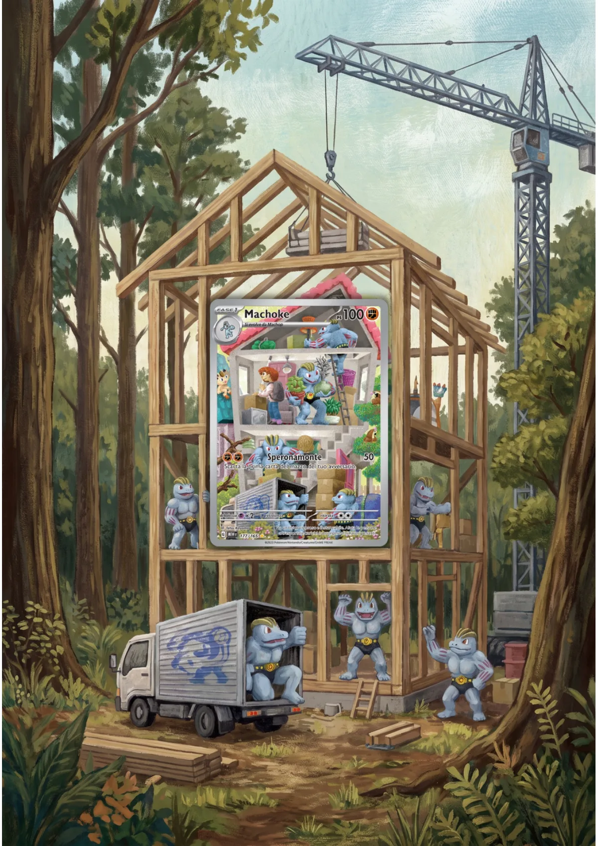 Extended art Machoke — Pokemon 151 · Frame | CaliffoCustomTCG
