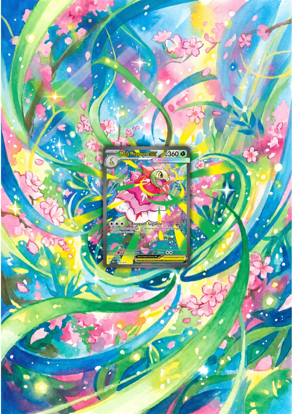 Extended art Meganium — Ascended Heroes · Frame | CaliffoCustomTCG