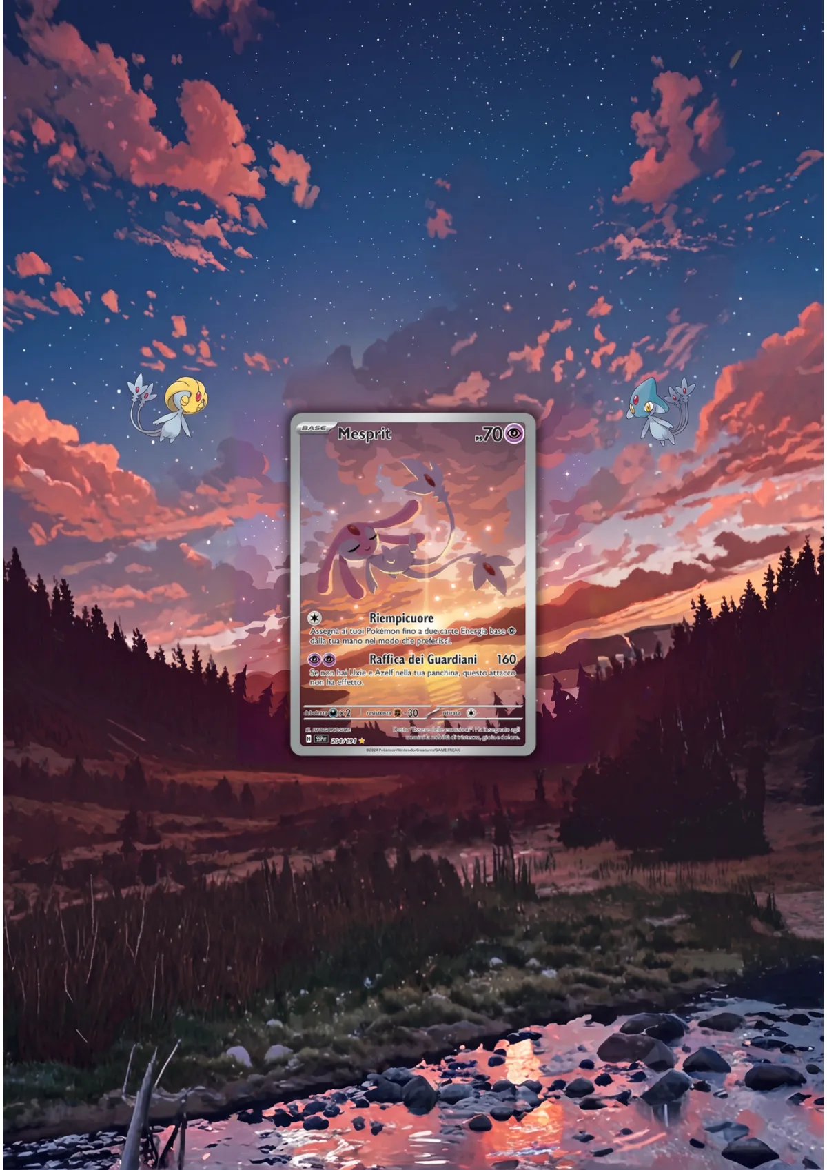 Extended art Mesprit — Surging Sparks · Frame | CaliffoCustomTCG