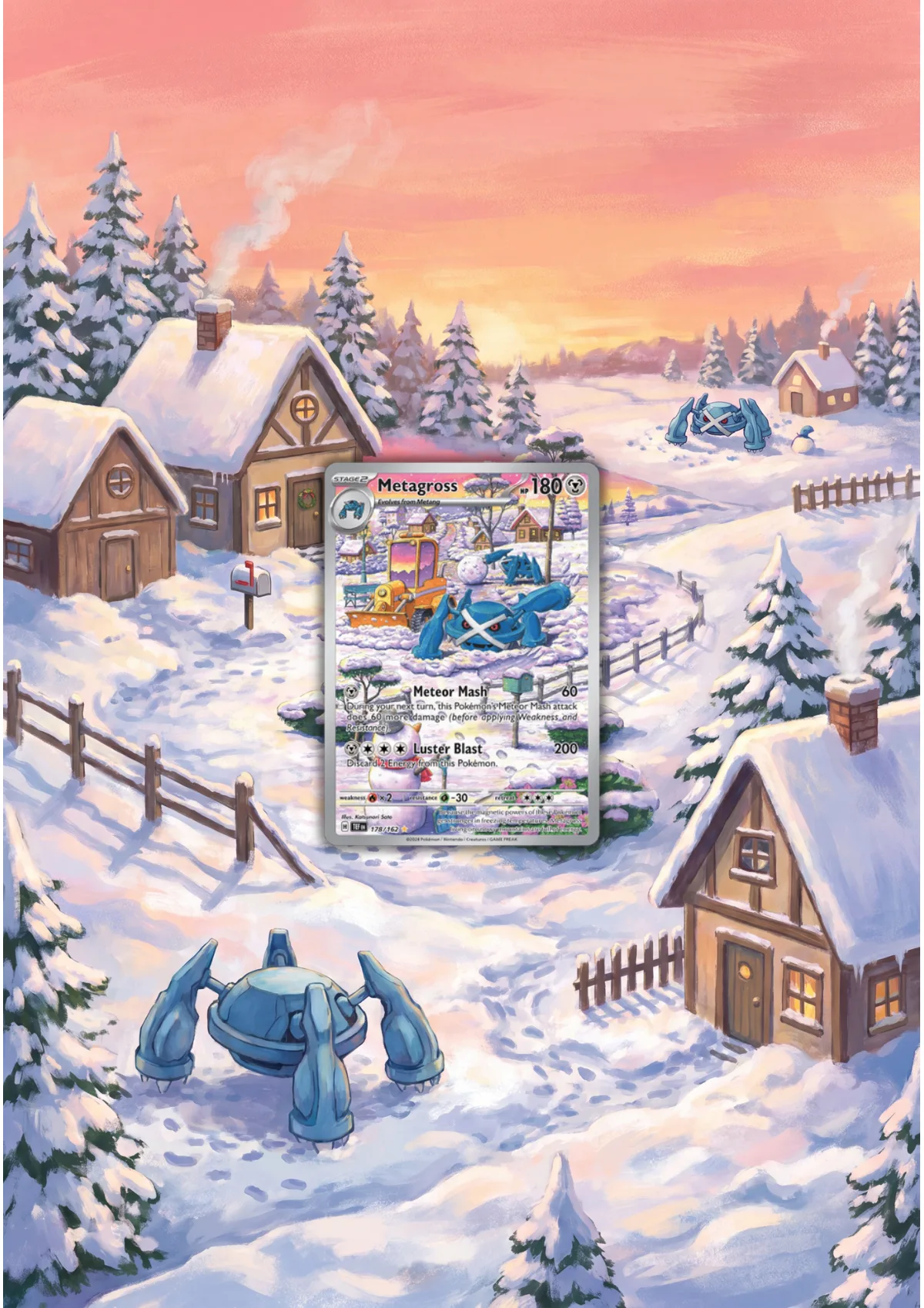 Extended art Metagross — Temporal Forces · Frame | CaliffoCustomTCG