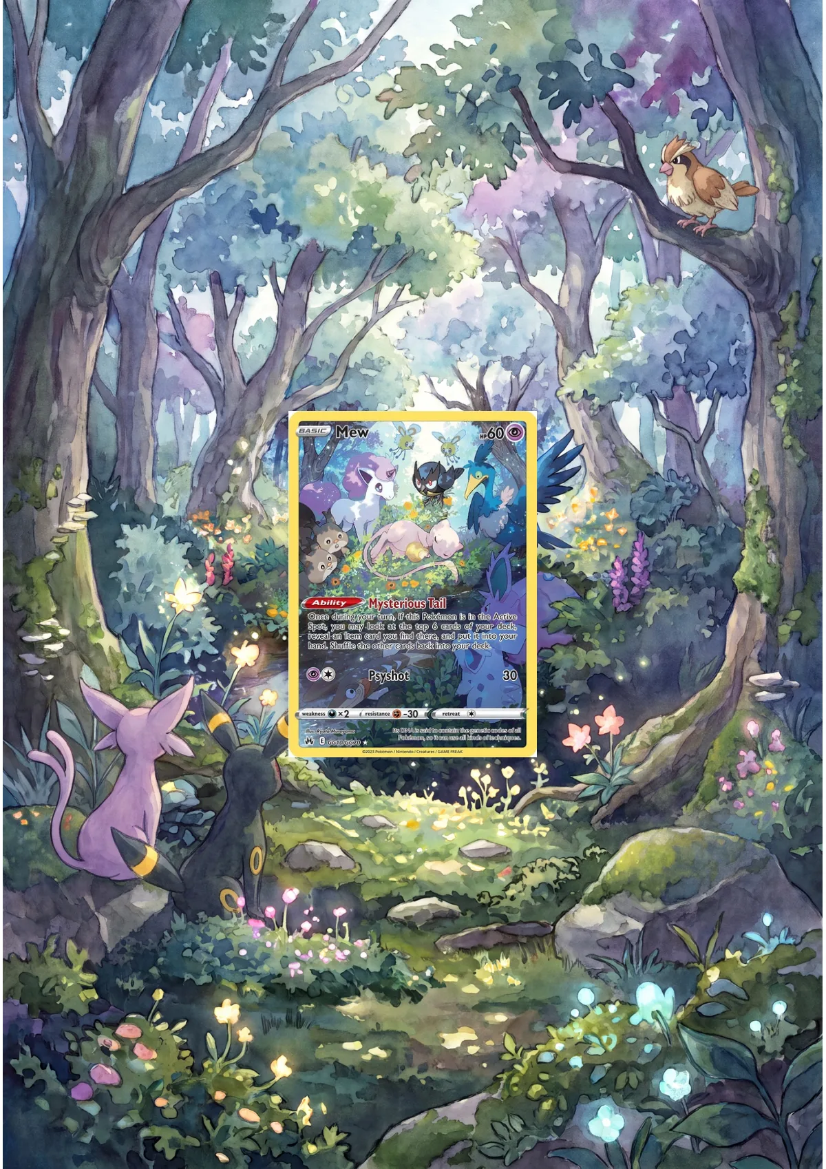 Extended art Mew — Crown Zenith · Frame | CaliffoCustomTCG