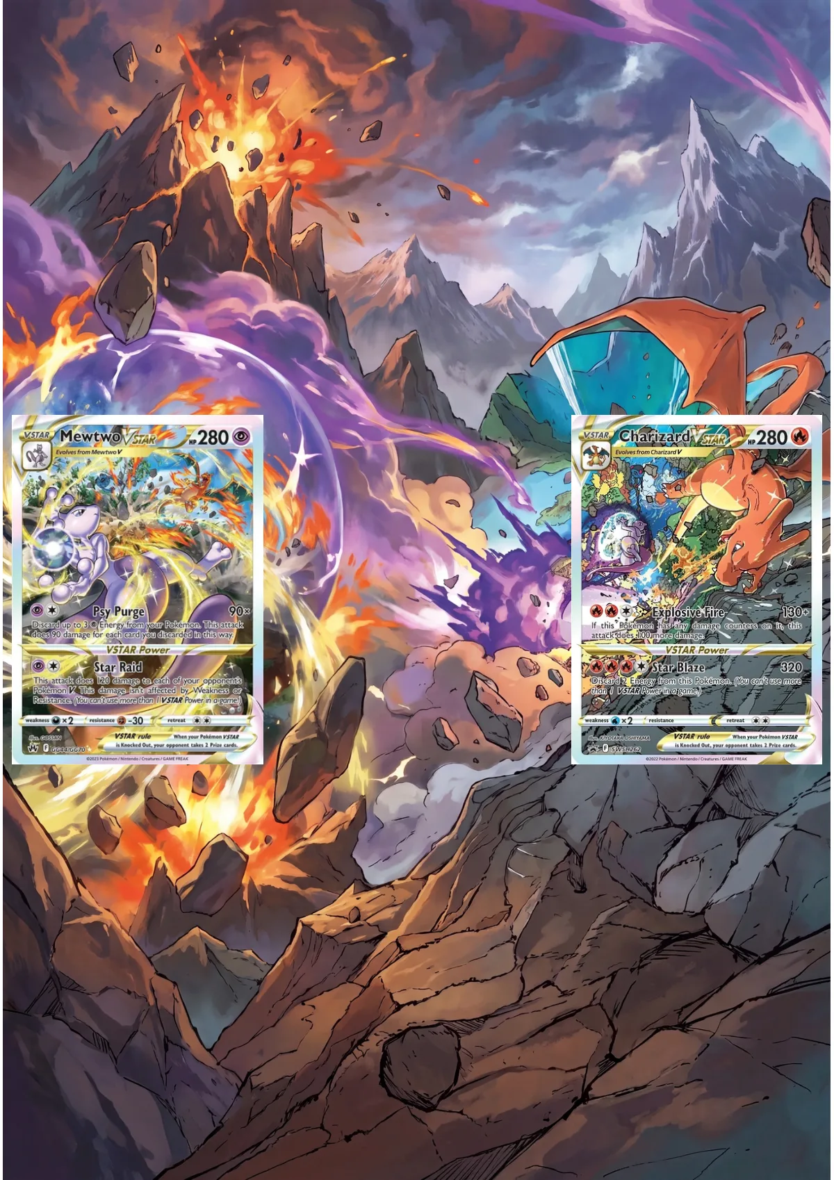 Extended art Mewtwo Charizard — Crown Zenith · Frame | CaliffoCustomTCG