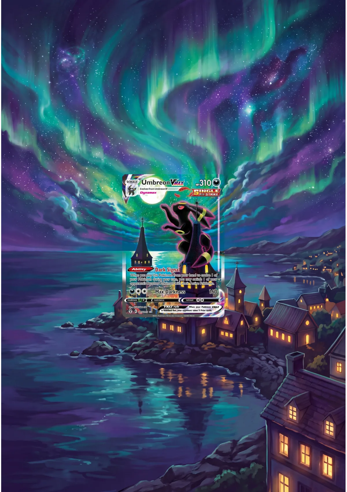 Extended art Moonbreon — Evolving Skies · Frame | CaliffoCustomTCG