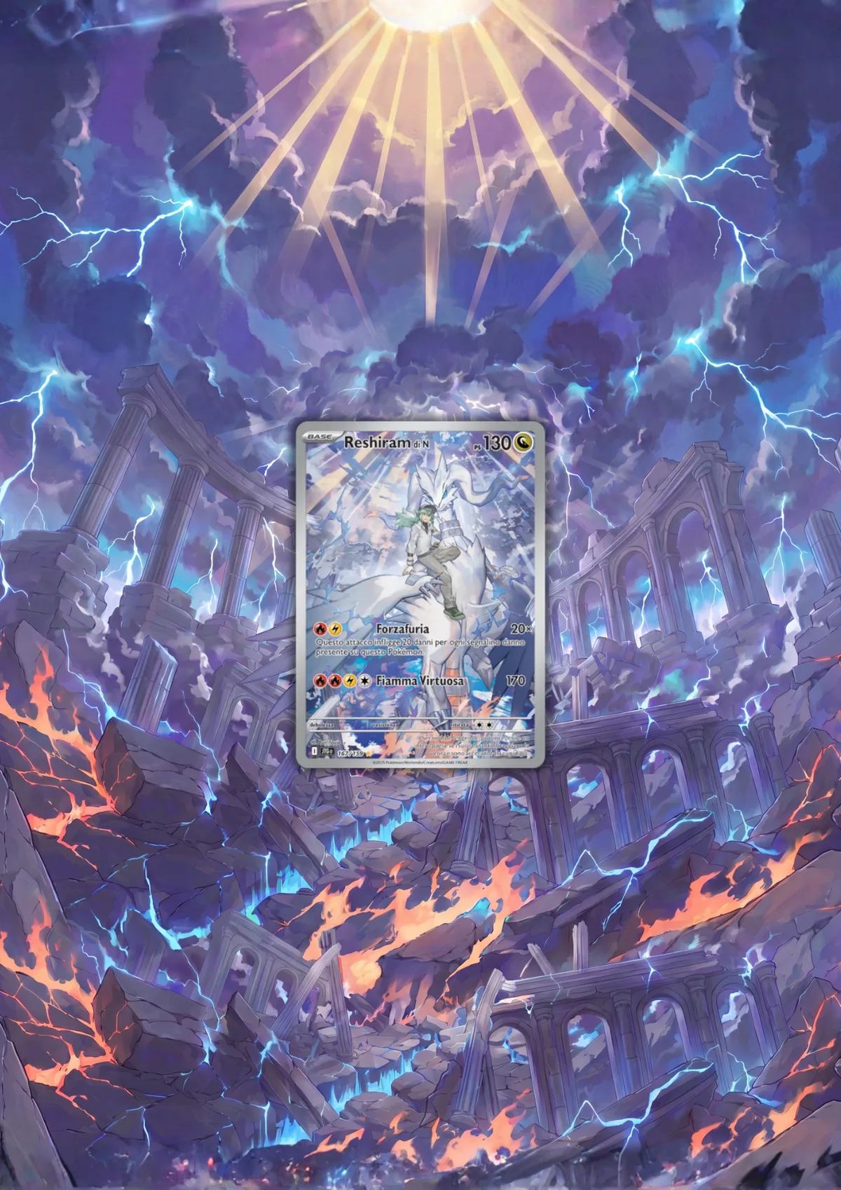 Extended art N's Reshiram — Journey Together · Frame | CaliffoCustomTCG