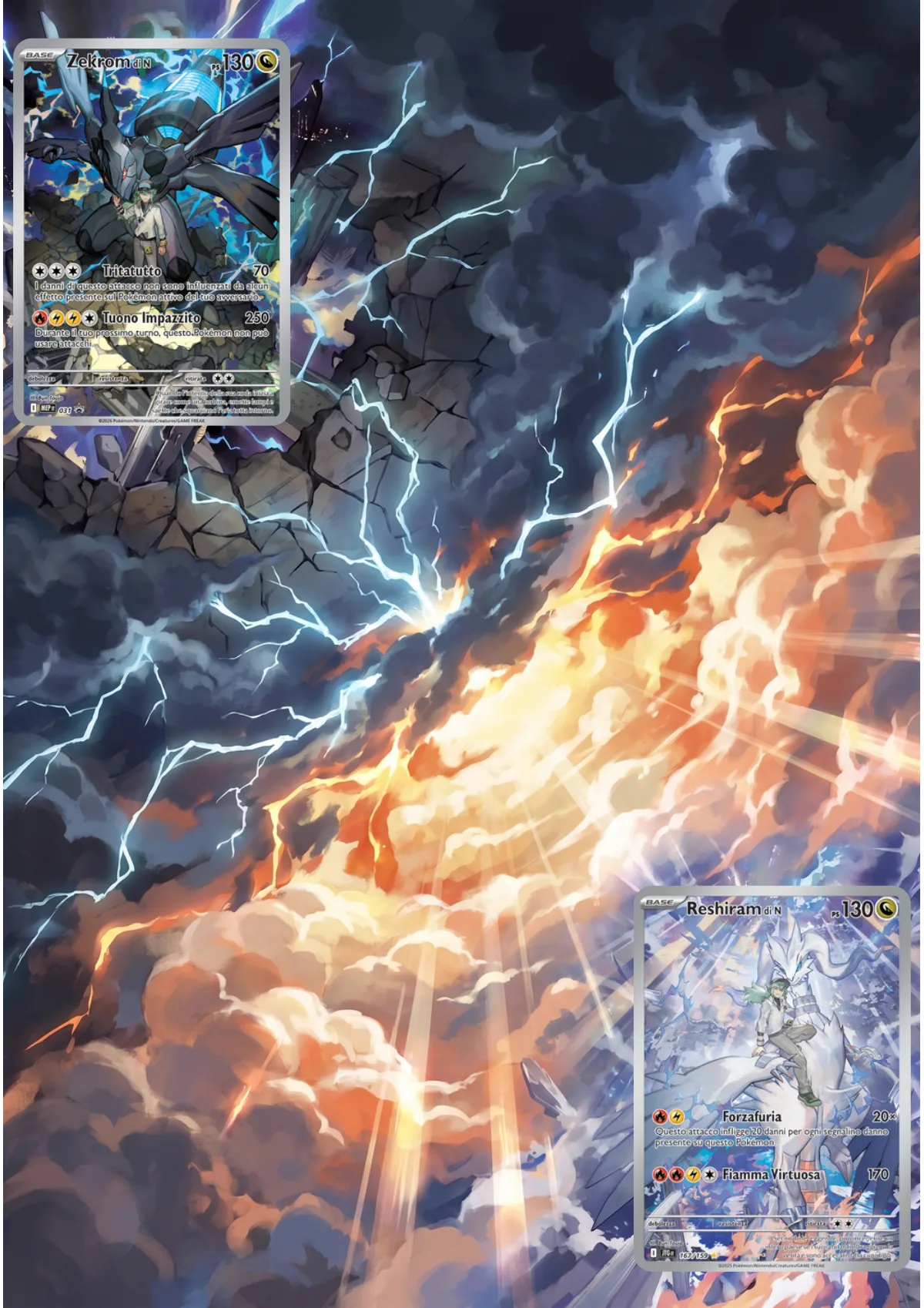 Extended art N's Zekrom & N's Reshiram — Journey Together · Frame | CaliffoCustomTCG