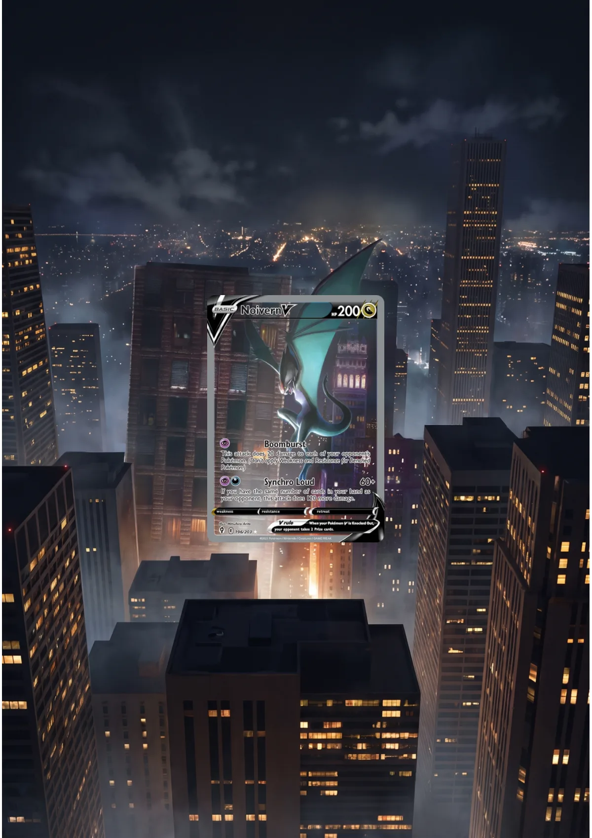 Extended art Noivern — Evolving Skies · Frame | CaliffoCustomTCG