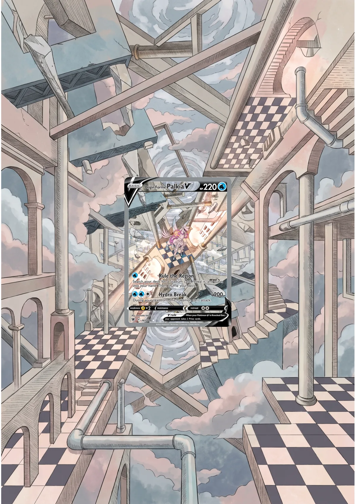 Extended art Palkia — Astral Radiance · Frame | CaliffoCustomTCG