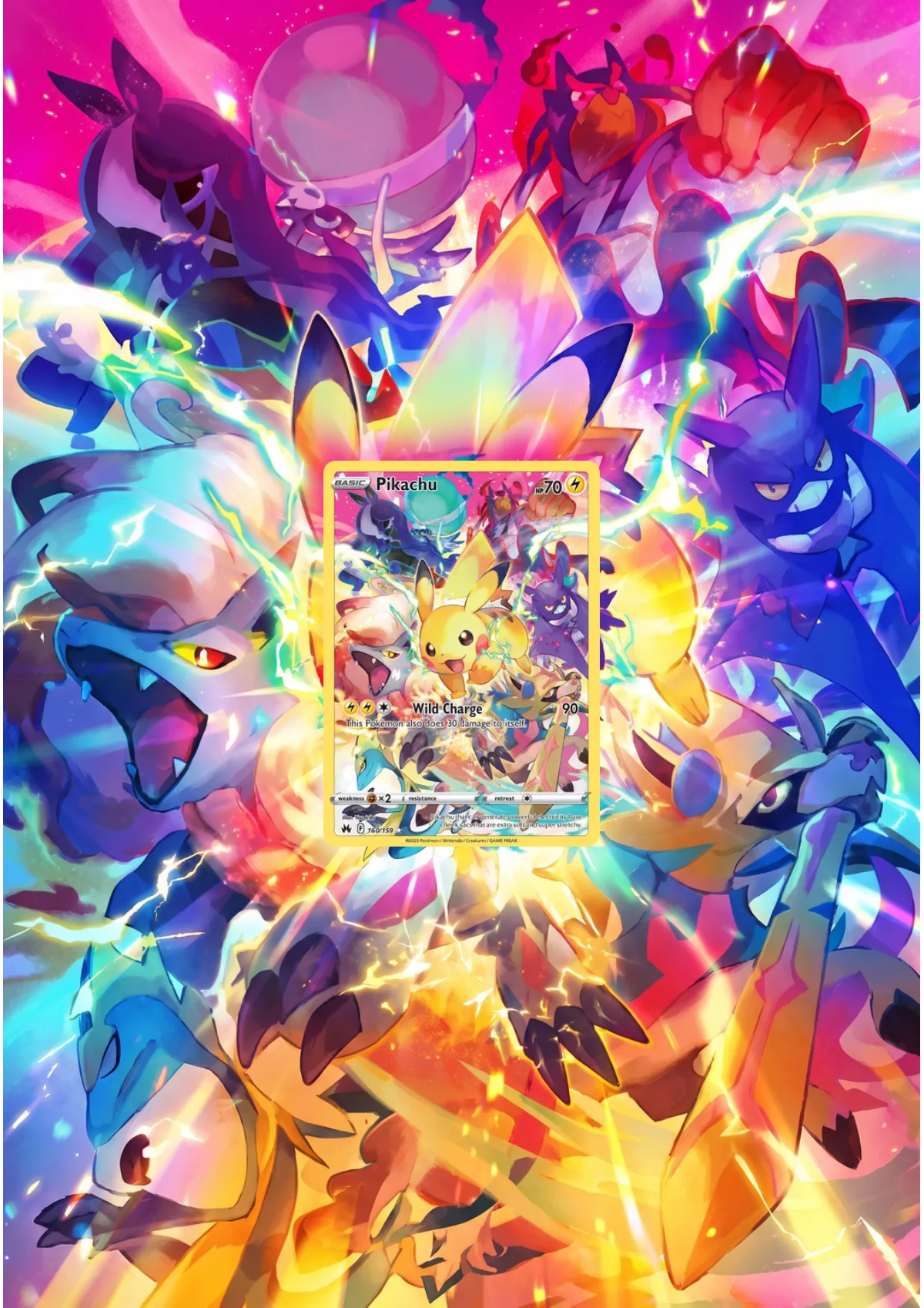 Extended art Pikachu — Crown Zenith · Frame | CaliffoCustomTCG