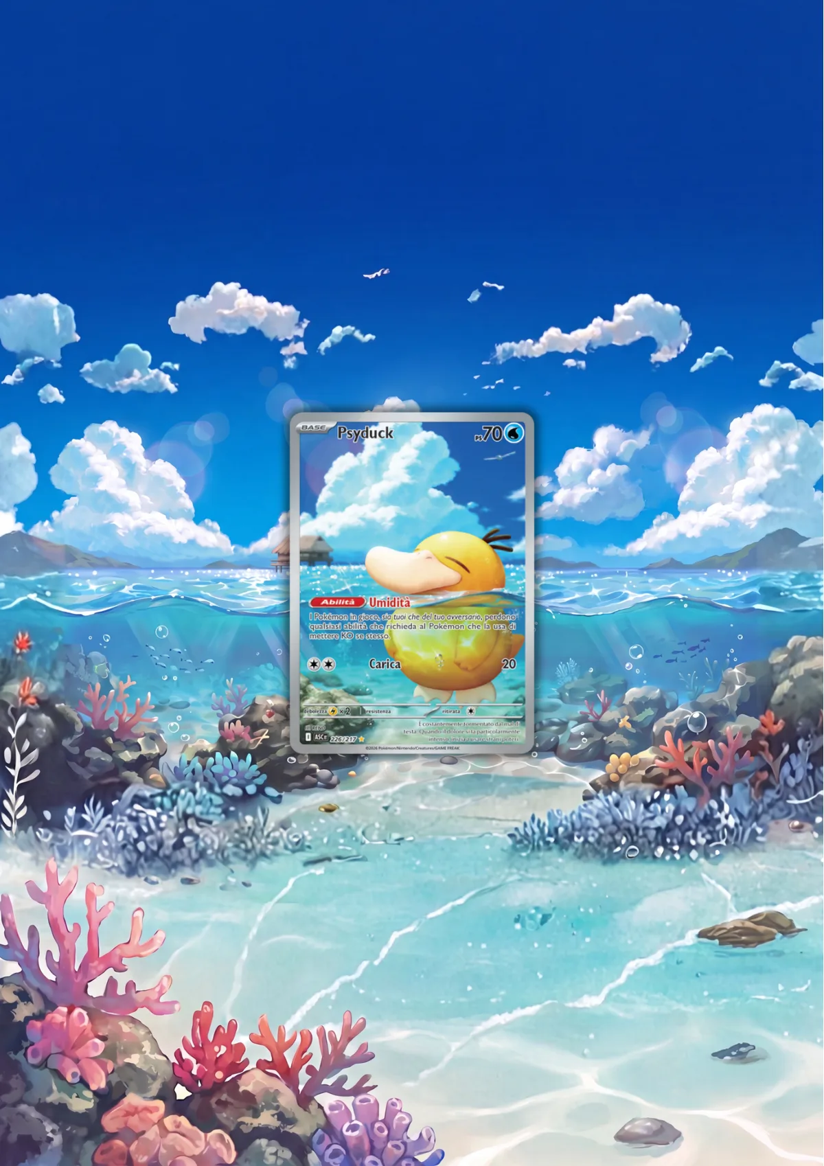 Psyduck Chillin — Ascended Heroes framed extended art | CaliffoCustomTCG