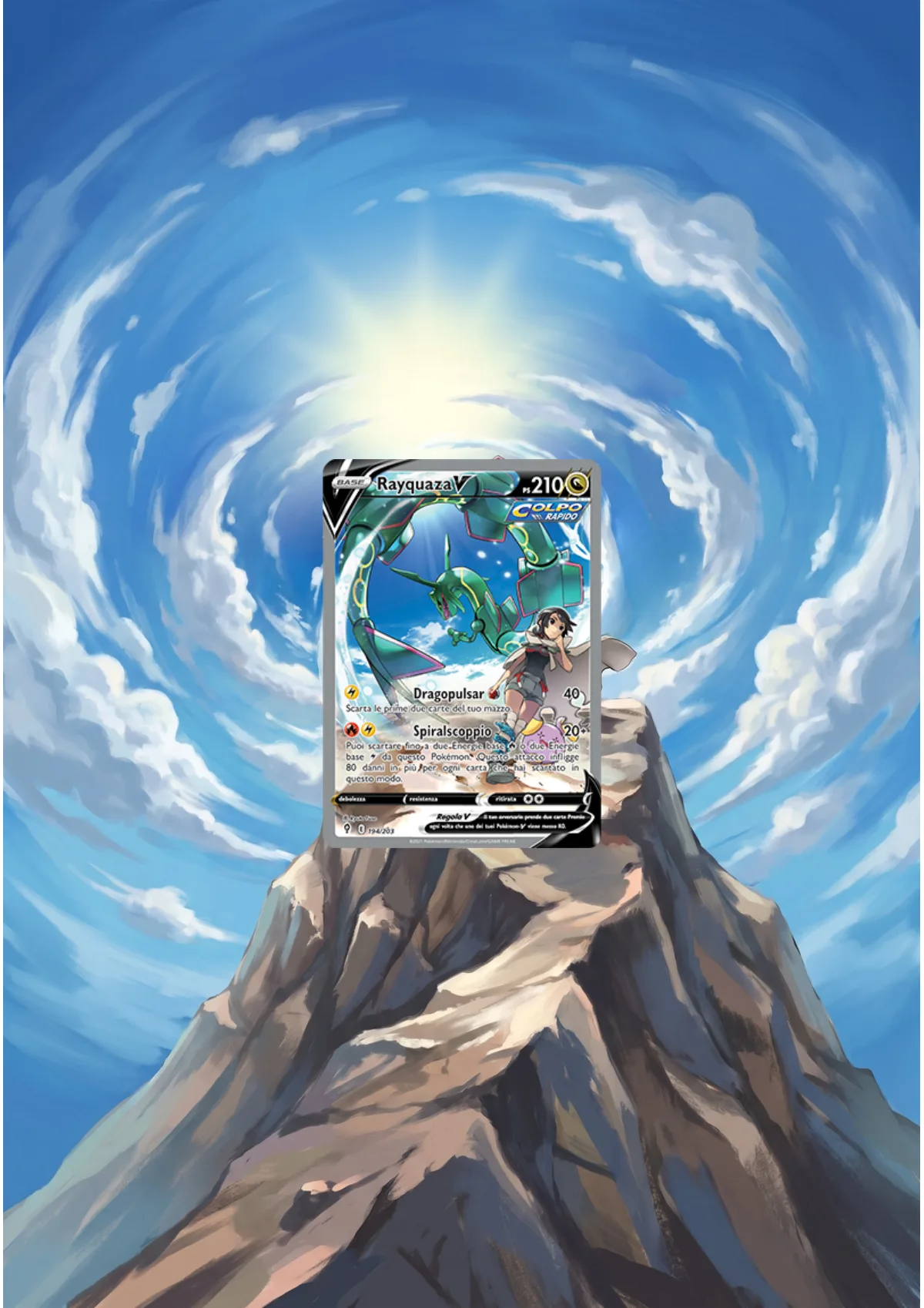 Extended art Rayquaza — Evolving Skies · Frame | CaliffoCustomTCG