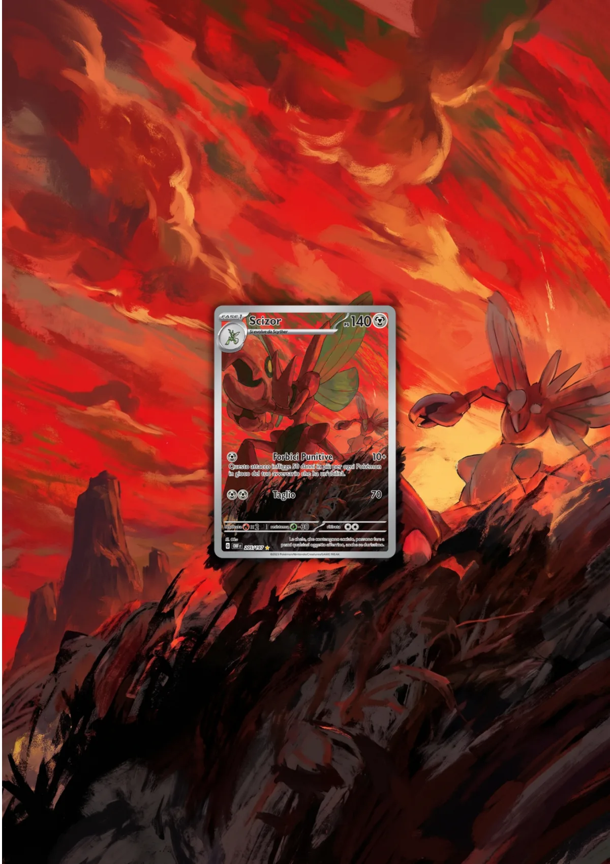 Extended art Scizor — Obsidian Flames · Frame | CaliffoCustomTCG